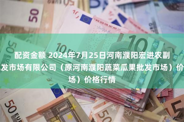 配资金额 2024年7月25日河南濮阳宏进农副产品批发市场有限公司(原河南濮阳蔬菜瓜果批发市场)价格行情